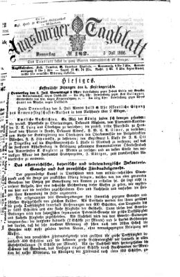 Augsburger Tagblatt Donnerstag 5. Juli 1866