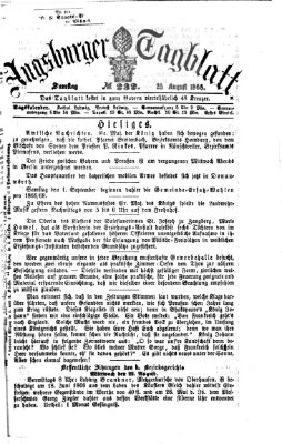 Augsburger Tagblatt Samstag 25. August 1866