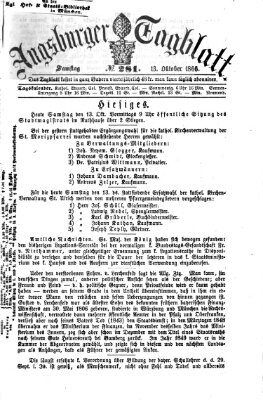 Augsburger Tagblatt Samstag 13. Oktober 1866