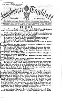 Augsburger Tagblatt Donnerstag 14. Februar 1867