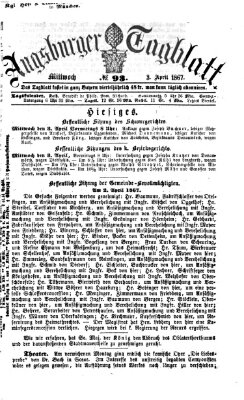 Augsburger Tagblatt Mittwoch 3. April 1867