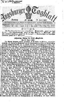 Augsburger Tagblatt Sonntag 28. April 1867