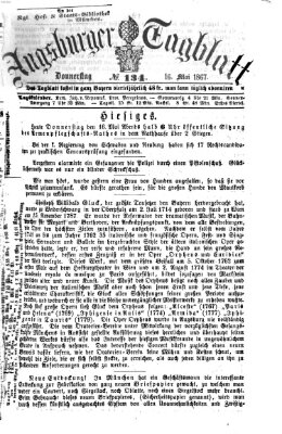 Augsburger Tagblatt Donnerstag 16. Mai 1867