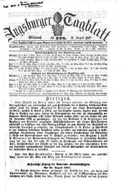 Augsburger Tagblatt Mittwoch 21. August 1867