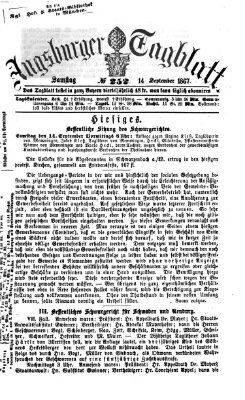 Augsburger Tagblatt Samstag 14. September 1867