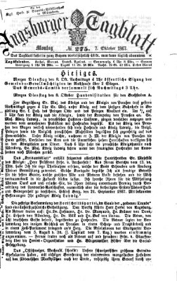 Augsburger Tagblatt Montag 7. Oktober 1867