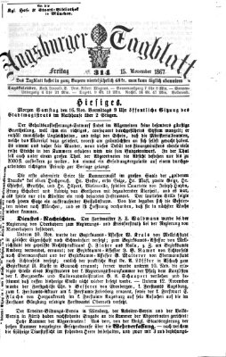 Augsburger Tagblatt Freitag 15. November 1867