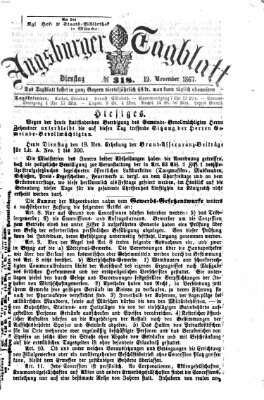 Augsburger Tagblatt Dienstag 19. November 1867