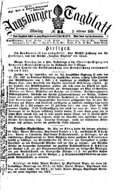Augsburger Tagblatt Montag 3. Februar 1868