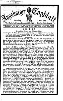 Augsburger Tagblatt Samstag 7. März 1868