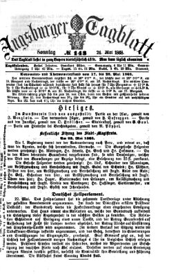 Augsburger Tagblatt Sonntag 24. Mai 1868