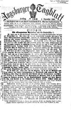 Augsburger Tagblatt Freitag 4. Dezember 1868