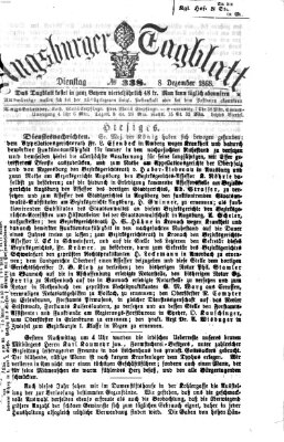 Augsburger Tagblatt Dienstag 8. Dezember 1868