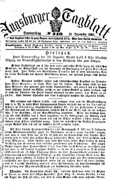 Augsburger Tagblatt Donnerstag 10. Dezember 1868