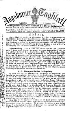 Augsburger Tagblatt Samstag 9. Januar 1869