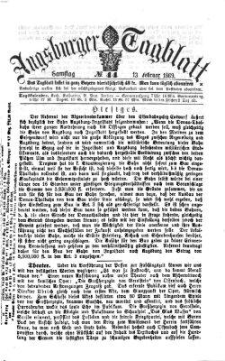 Augsburger Tagblatt Samstag 13. Februar 1869