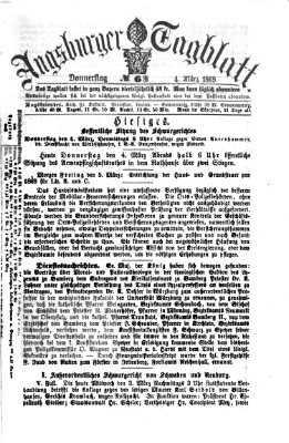 Augsburger Tagblatt Donnerstag 4. März 1869