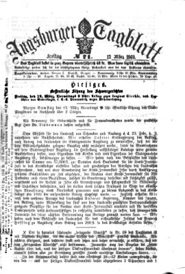 Augsburger Tagblatt Freitag 12. März 1869