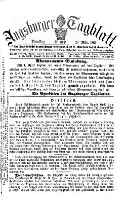 Augsburger Tagblatt Dienstag 30. März 1869