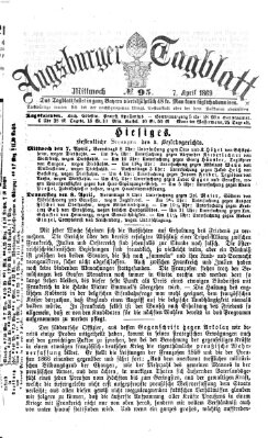 Augsburger Tagblatt Mittwoch 7. April 1869