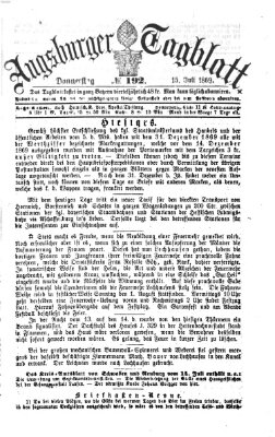 Augsburger Tagblatt Donnerstag 15. Juli 1869
