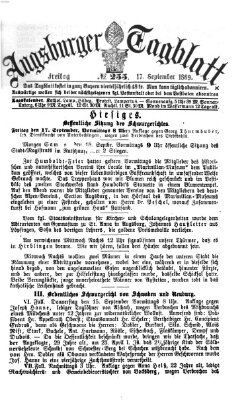 Augsburger Tagblatt Freitag 17. September 1869