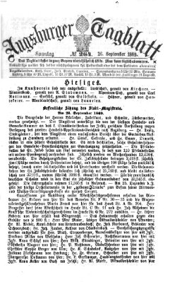 Augsburger Tagblatt Sonntag 26. September 1869