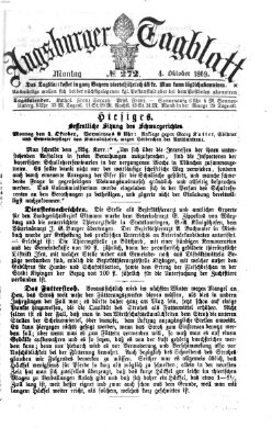 Augsburger Tagblatt Montag 4. Oktober 1869