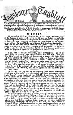 Augsburger Tagblatt Mittwoch 20. Oktober 1869