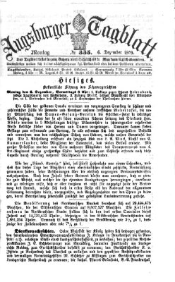 Augsburger Tagblatt Montag 6. Dezember 1869