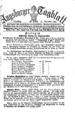 Augsburger Tagblatt Dienstag 14. Dezember 1869