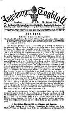 Augsburger Tagblatt Samstag 26. Februar 1870