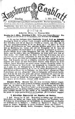 Augsburger Tagblatt Dienstag 1. März 1870