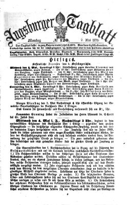 Augsburger Tagblatt Montag 2. Mai 1870