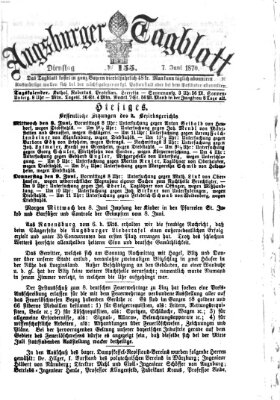 Augsburger Tagblatt Dienstag 7. Juni 1870
