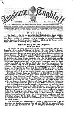 Augsburger Tagblatt Sonntag 10. Juli 1870