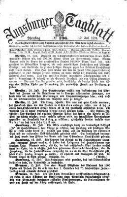 Augsburger Tagblatt Dienstag 19. Juli 1870