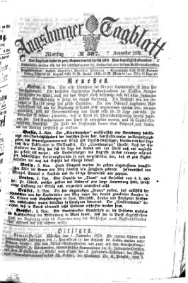 Augsburger Tagblatt Montag 7. November 1870