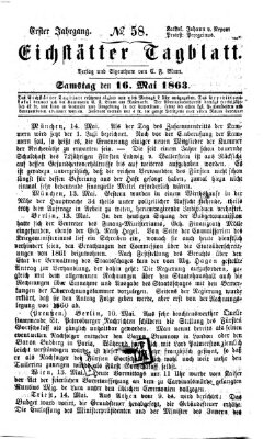 Eichstätter Tagblatt Samstag 16. Mai 1863