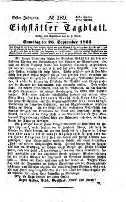 Eichstätter Tagblatt Samstag 26. September 1863