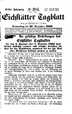 Eichstätter Tagblatt Donnerstag 31. Dezember 1863