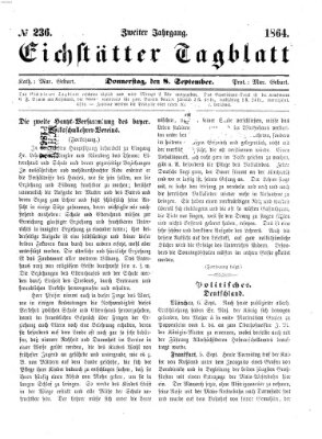 Eichstätter Tagblatt Donnerstag 8. September 1864