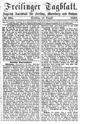 Freisinger Tagblatt (Freisinger Wochenblatt) Samstag 29. August 1868