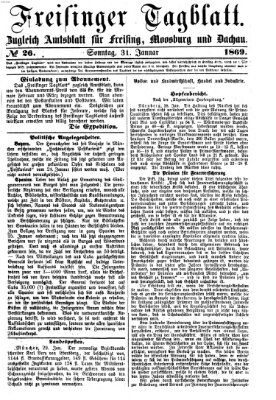 Freisinger Tagblatt (Freisinger Wochenblatt) Sonntag 31. Januar 1869
