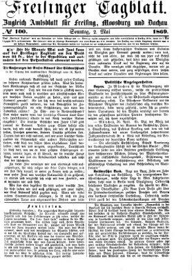 Freisinger Tagblatt (Freisinger Wochenblatt) Sonntag 2. Mai 1869