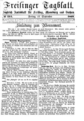Freisinger Tagblatt (Freisinger Wochenblatt) Freitag 17. September 1869