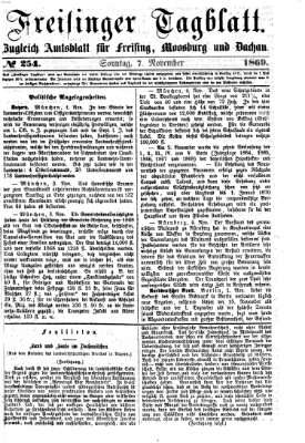 Freisinger Tagblatt (Freisinger Wochenblatt) Sonntag 7. November 1869