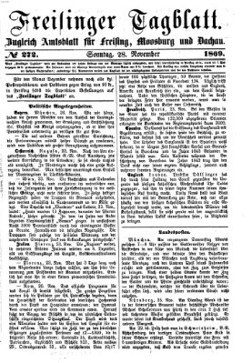 Freisinger Tagblatt (Freisinger Wochenblatt) Sonntag 28. November 1869
