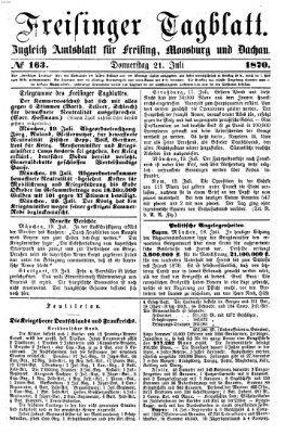 Freisinger Tagblatt (Freisinger Wochenblatt) Donnerstag 21. Juli 1870