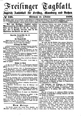 Freisinger Tagblatt (Freisinger Wochenblatt) Mittwoch 19. Oktober 1870